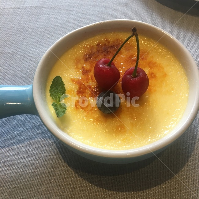 푸딩,음식,요리,체리,카페,cafe,과일,민트,디저트,크램블래,food