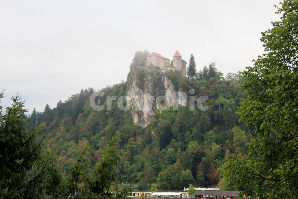 sky,castle,Eastern Europe,nature,Bled,Goseong,sight,tree,Slovenian,Bled Castle