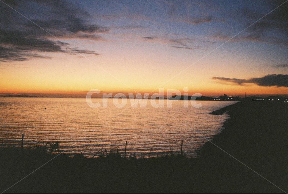 대천,야경,풍경,하늘,필름,필카,감성,시골,구름,노을,해,자연,풍경,nature,landscape,outdoors,옥외,water,물