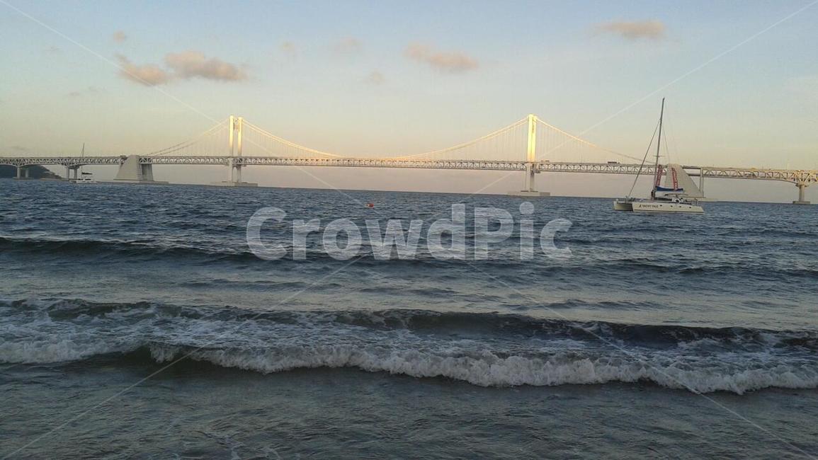 광안리해수욕장,광안대교,광안대교전경,해변노을,바다노을,해질쯤