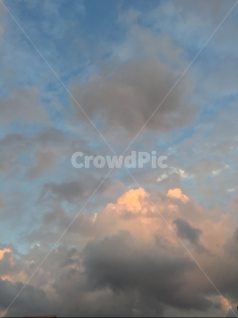 하늘,노을,저녁,석양,구름,스카이라인,자연,풍경,nature,landscape,weather,날씨,cumulus,적운,outdoors,옥외,cloud,sky
