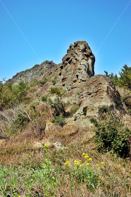 바굼지오름,단산,제주도,서귀포시,오름,바고미오름,바위,기암괴석,자연,풍경,nature,landscape,한국자연풍경,한국자연경관,korea nature landscape,outdoors,옥외,cliff,낭떠러지