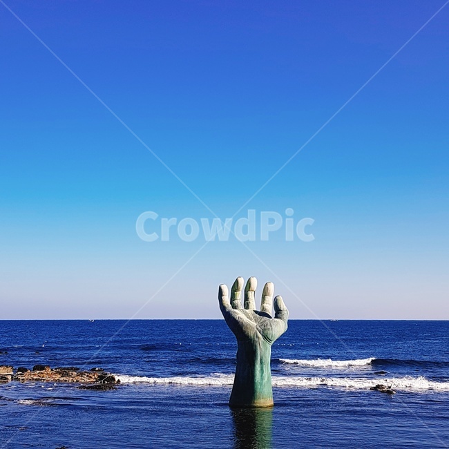 바다,자연,호미곳,손,파도,랜드마크,landmark,tourist attraction,한국랜드마크,한국관광지,한국명소,korea landmark,korea tourist attraction,조각상,동상,석상,조형물,statue,bronze statue,stone statue