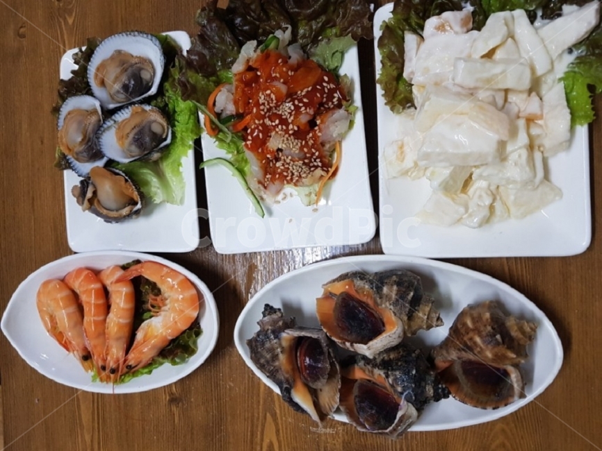 새우,소라,사라다,조개,해산물,꼬막,음식,식재료,요리,food,cook,meal,dishes,food reserves,수산물,해산물,fishery products,seafood