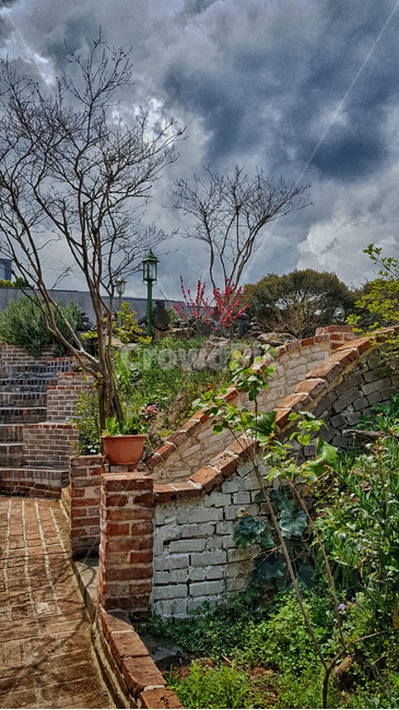 brick,벽돌,walkway,보도,path,통로,flagstone,판석,plant,식물