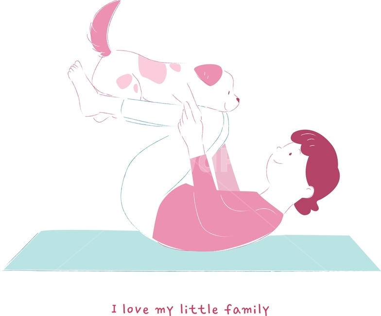 강아지,여자,운동,요가매트,가족,스케치,라인디자인,일러스트,동물,animal,포유류,mammal,개,강아지,dog,doggy,사람,인물,인간,human,person,여성,여자,woman,female,lady,그래픽,일러스트레이션,graphic,illustration