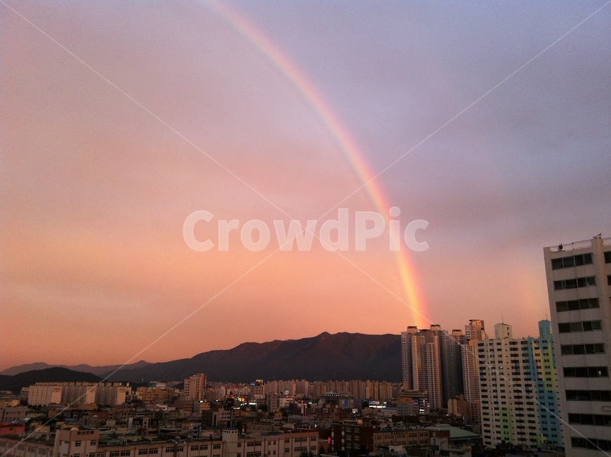 nature,자연,outdoors,옥외,sky,하늘,무지개,노을,한국도시풍경,한국도시경관,korea cityscape