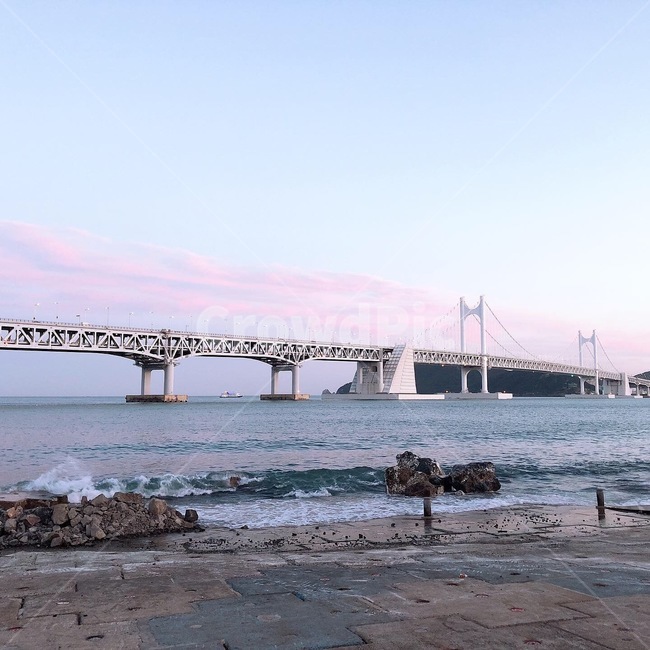 노을,광안대교,광안리,해변,수변공원
