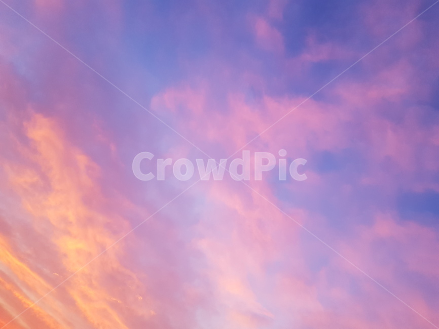 노을,석양,구름,비행운,하늘,sky,sunset