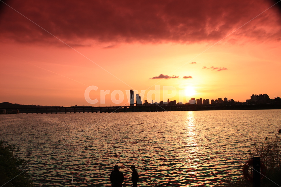 한강,낚시,일몰,낙조,노을,hanliver,fishing,sunset