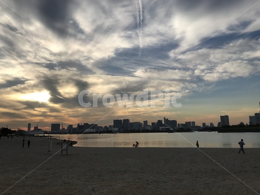 바다,해변,노을,경치,옥외,해변,바다,beach,sea