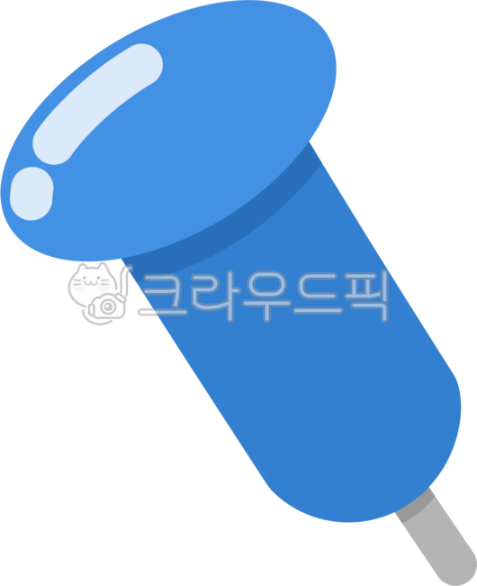 압정, 압정일러스트, 파란색압정, 다꾸압정, 다이어리꾸미기, 사진,이미지,일러스트,캘리그라피 - 피크아트작가