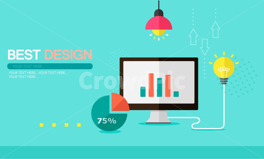 plane,infographic,business,flat background,bulb,monitor,graph,computer,web content,background,flat,illustration,design background,event