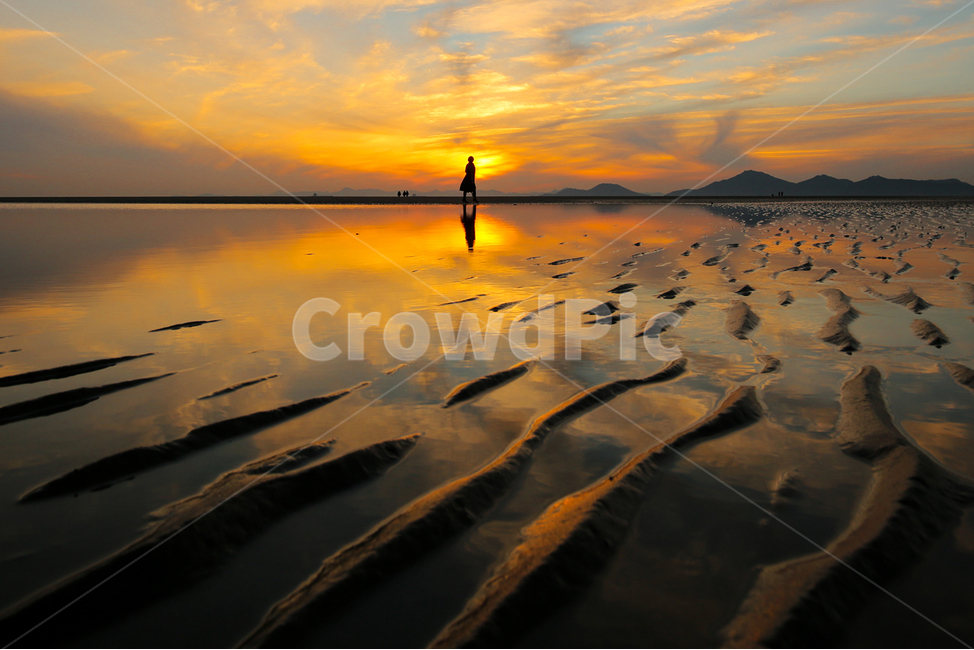 부산,다대포,일몰,반영,실루엣,자연,풍경,nature,landscape,한국자연풍경,한국자연경관,korea nature landscape,해변,바다,beach,sea,사람,인물,인간,human,person,인물실루엣,사람실루엣,character silhouette,human silhouette,outdoors,옥외