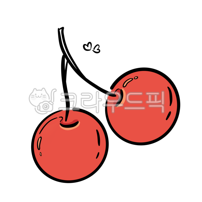 앵두,앵두그림,과일,과일일러스트,자두,라인일러스트