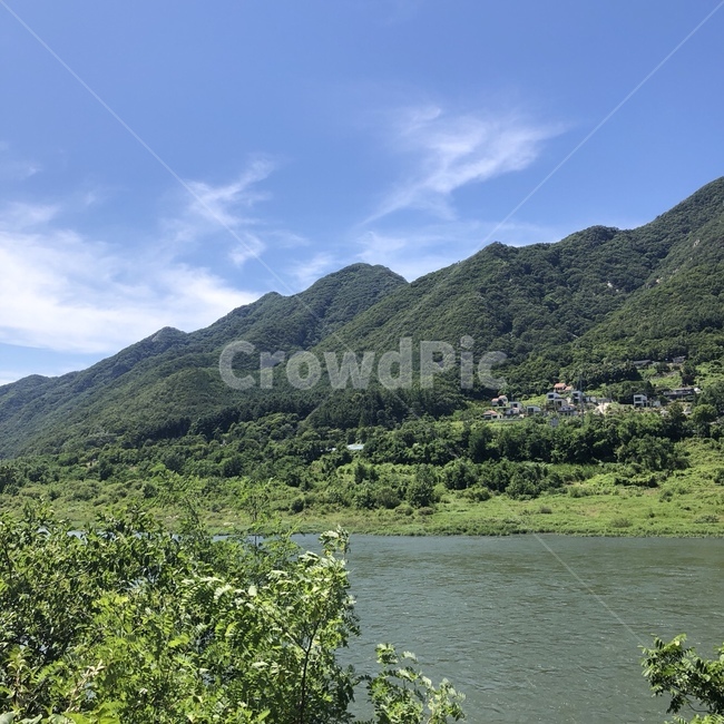 산,강,여름,하늘,푸른하늘,sky,mountain,summer,blue,green