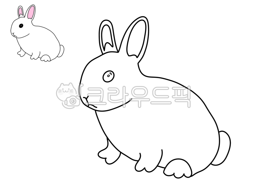 토끼,색칠공부,토끼색칠공부,유아미술,아동미술,색칠하기,동물색칠공부,2023