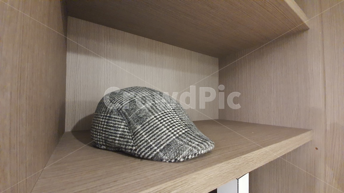 진열장,서랍장,베레모,모자,깔끔한,진열,고독,쏠로,외로움,나무,plywood,wood