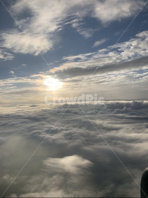 구름,햇빛,빛,비행기,구름파도,하늘,태양,sky,cloud