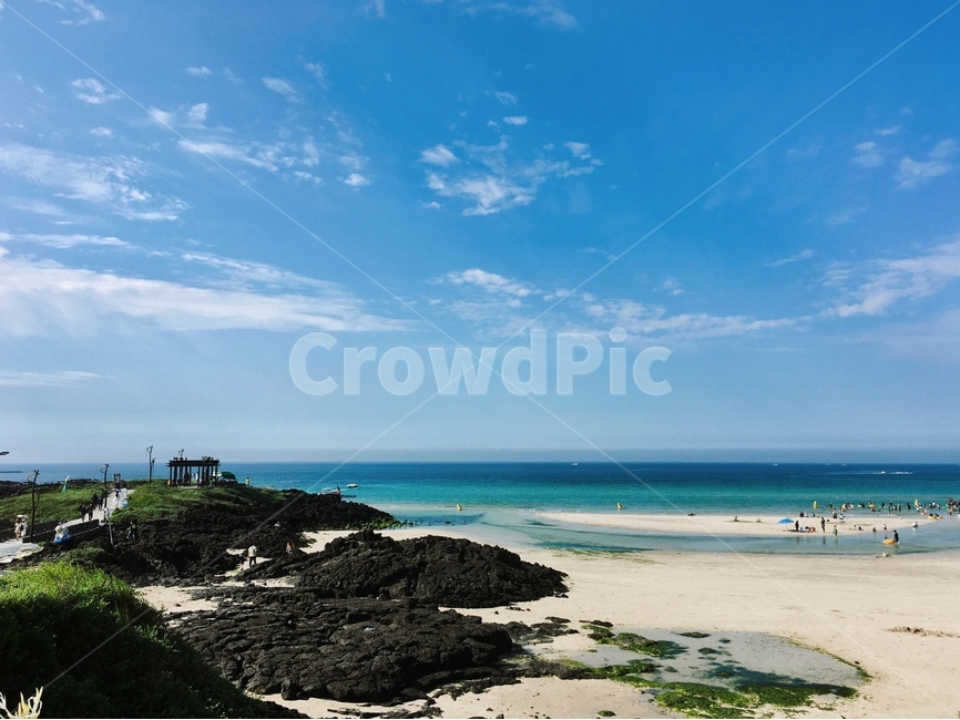 여름,바다,해수욕장,sea,summer,하늘,sky,파랑색,blue,해변,바위,시원함,청량함