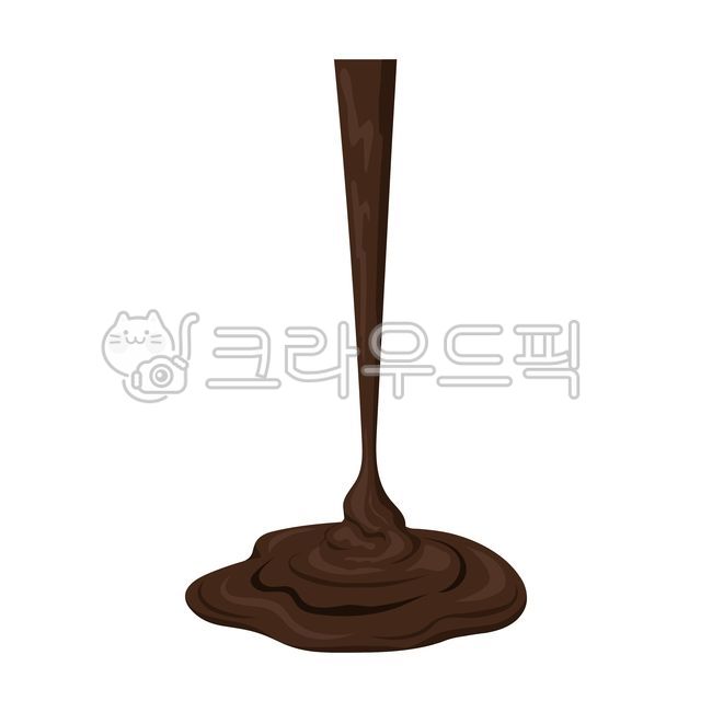 초콜렛, 시럽, 흘러내리는, 녹은, 멜팅, 사진,이미지,일러스트,캘리그라피 - ya9390작가