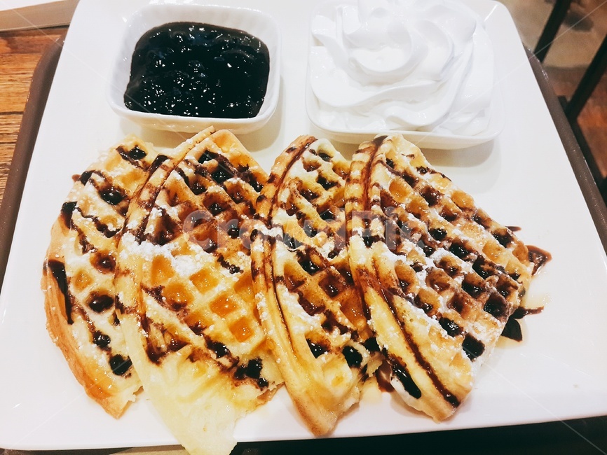 와플,디저트,카페음식,간식,waffle
