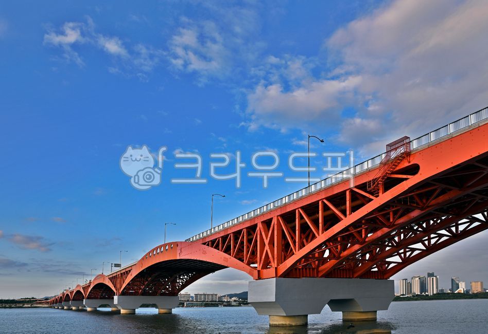 Han River Bridge,pier,truss bridge,Seongsan Bridge,Truss method,Han River