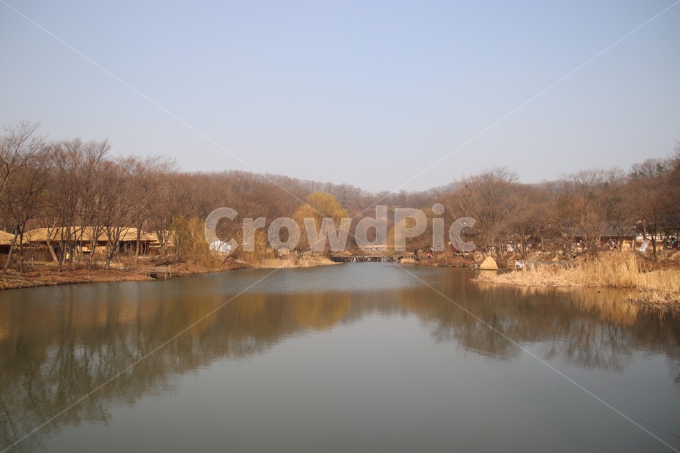 풍경,호수,초봄,민속촌,전통,자연,풍경,nature,landscape,한국자연풍경,한국자연경관,korea nature landscape,water,물,outdoors,옥외