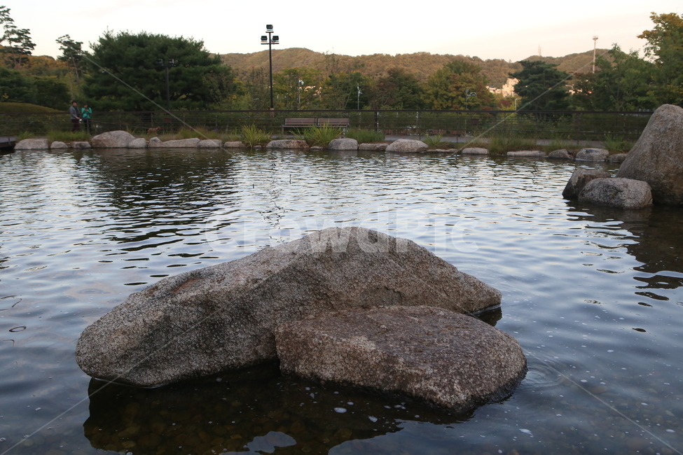 돌,폭포,안산,돌멩이,물,풍경
