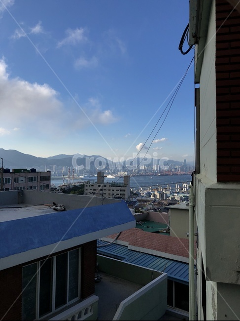 하늘,여름,여름풍경,골목,구름