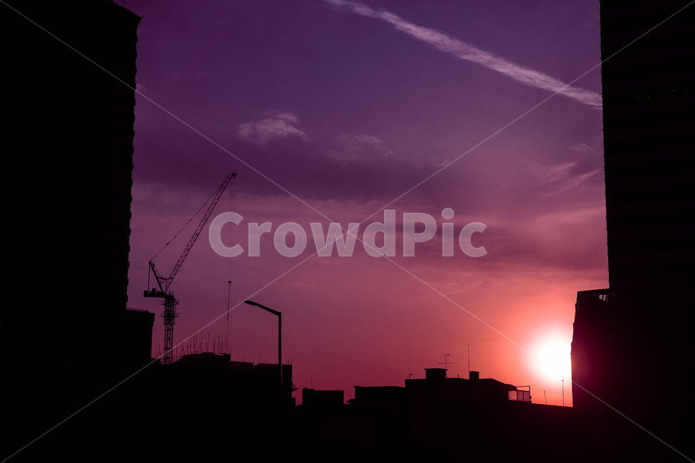 일몰,도시,감성사진,도시일몰,건물,보라색,실루엣,그림자,silhouette,shadow,산업,industry,industrial,제조업,manufacturing business,manufacturing industry