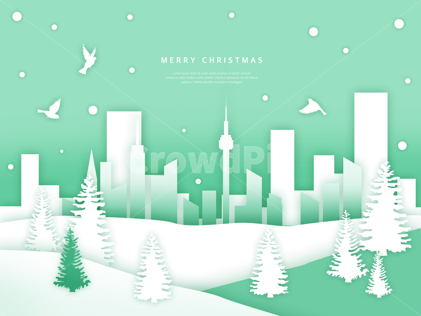 도시,건물,빌딩,나무,새,겨울,크리스마스,성탄절,이벤트,기념일,겨울,계절,winter,season,기념일,축하,anniversary,congratulation,celebrate,celebration,메리크리스마스,성탄절,merry christmas,그래픽,일러스트레이션,graphic,illustration