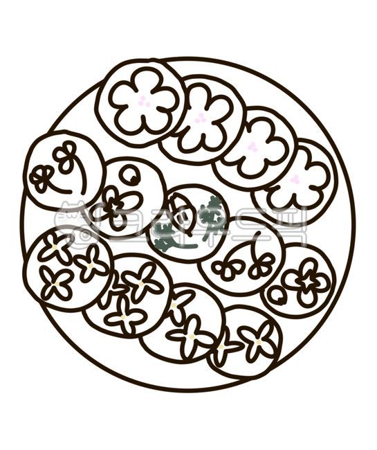 추석,추석일러스트,한가위,한가위일러스트,설날,색칠공부,컬러링,추석색칠공부,추석컬러링,전통음식,전통색칠공부,우리나라,우리나라색칠공부,화전,꽃전,화전색칠공부,꽃전색칠공부