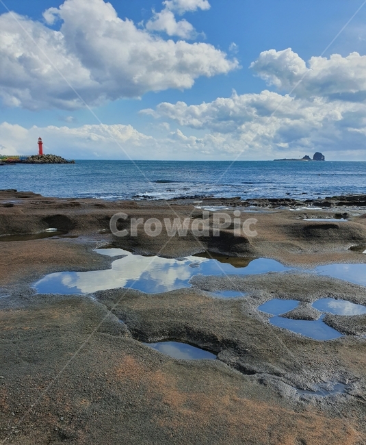 제주도,바다,하늘,등대,돌