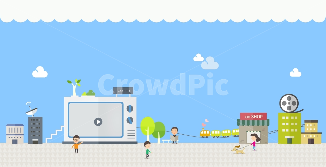 앱배경,플랫,플랫배경,평면,배경,일러스트,도시,영상,영화관,필름,tv,건물,그래픽,일러스트레이션,graphic,illustration