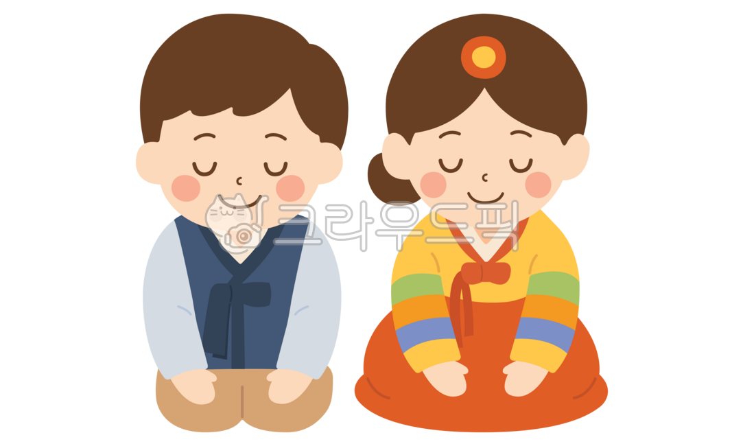 명절, 설날, 세배, 한복어린이, 한복캐릭터, 사진,이미지,일러스트,캘리그라피 - 오늘의주은작가