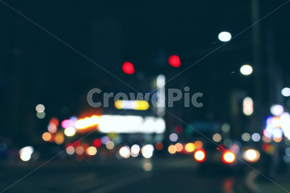 night view,distance,light,fire,out of focus