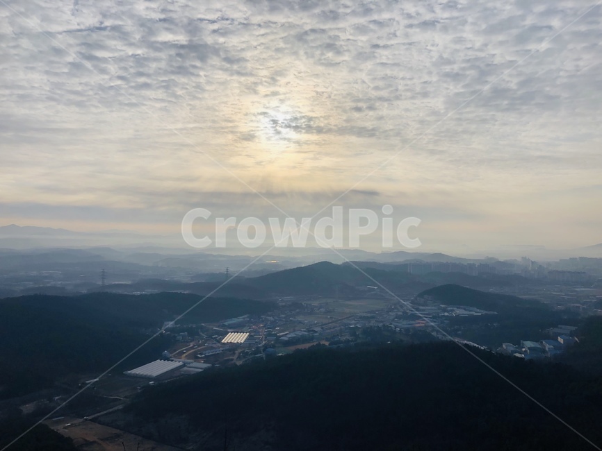풍경,산,경치,구름,해,산정상