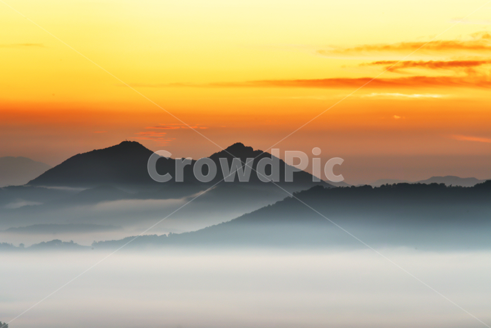 밀재,여명,산,안개,새벽안개,일출,밀재휴개소,자연,풍경,nature,landscape,mountain range,산맥,outdoors,옥외,mountain