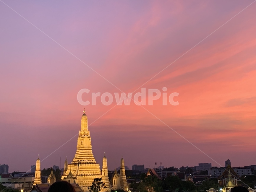 태국,사원,선셋,야경,sunset