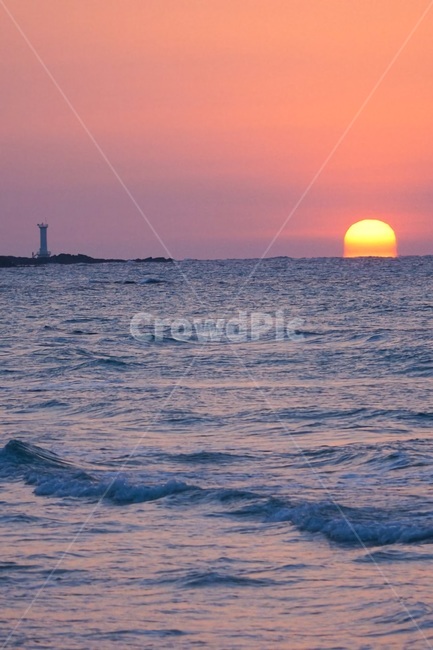 해질녘,노을,바다,해,파도,일몰,sunset,ocean,sea,sun,등대,자연,풍경,nature,landscape,outdoors,옥외