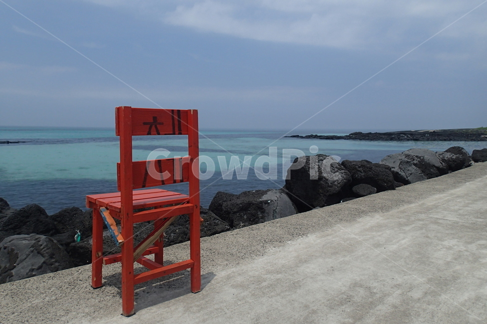 의자,제주도,제주도풍경,바닷가,바다