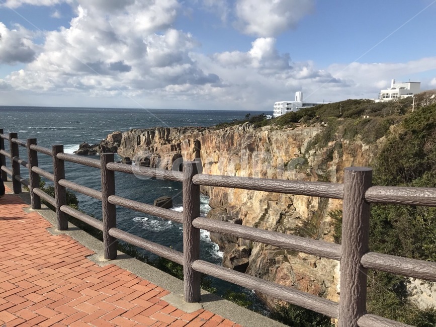 난간,banister,일본,japan,오카야마,okayama,산단베키,sandanbeki,절벽,cliff,바다,sea