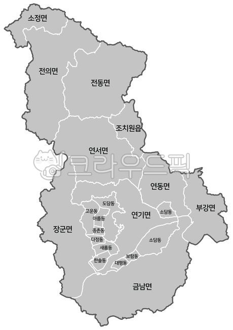 세종시행정지도,세종특별시행정구역,세종특별시,세종시지도,세종,한국지도,한국행정지도,행정구역
