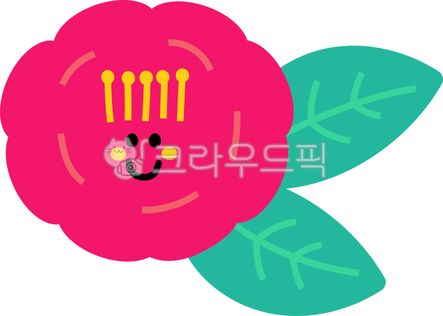꽃,꽃캐릭터,아이콘,애기동백,동백꽃,flower,sasanqua