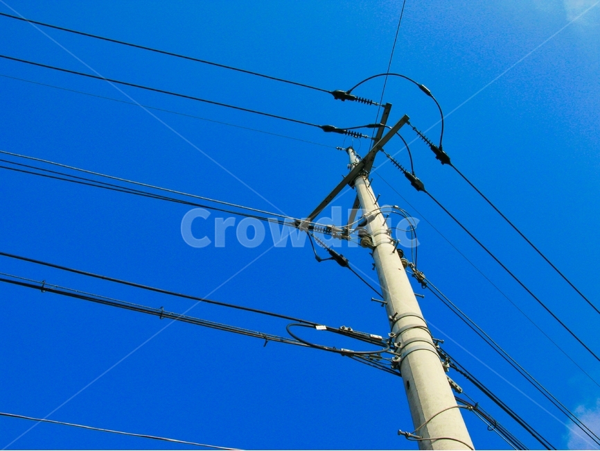 전봇대,전깃줄,전기줄,파란하늘,하늘에전깃줄,산업,industry,industrial,에너지산업,energy industry,utility pole,전신주,cable,케이블