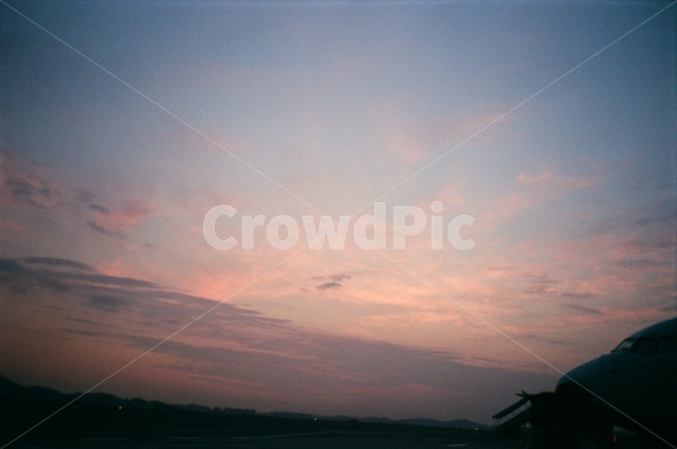 필름사진,필름카메라,감성사진,풍경,노을,공항,출국