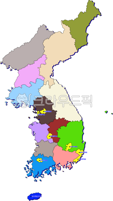 Illustration,illust,map of our country,map of the Republic of Korea,map,map,font