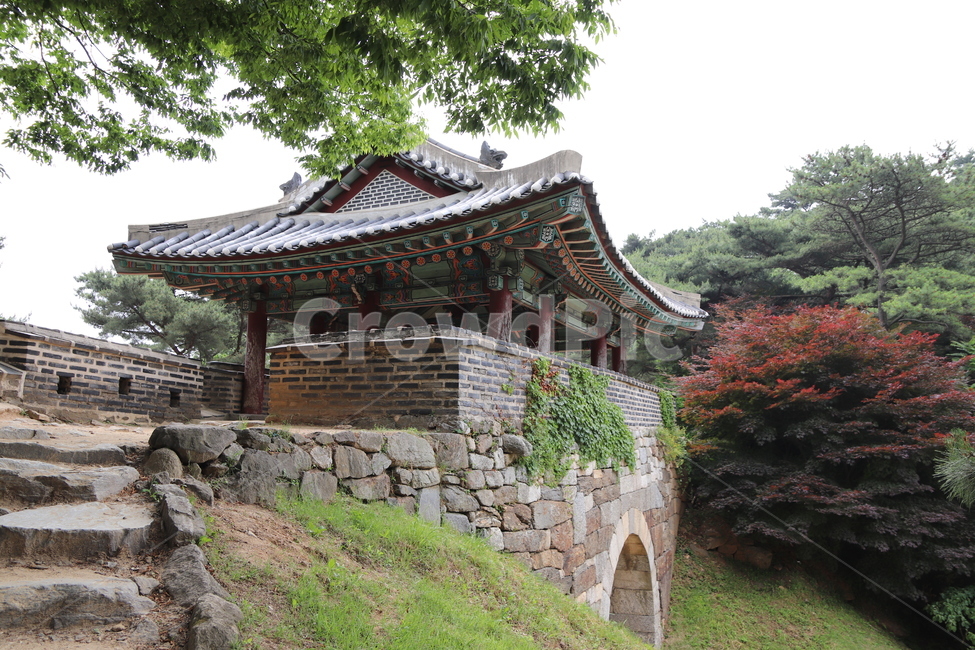 남한산성,북문,문화재,성문,봄,유적,기와,문