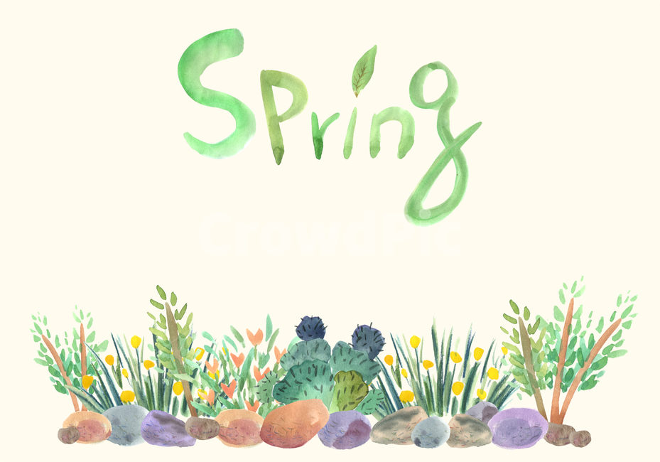 spring,봄,공원,꽃,화원,수채화,수작업,페인터,풍경,감성,배경,삽화,풀밭,풀숲,정글,식물,손그림,선인장,관목,정원,붓터치,새싹,초록,자연,plant,tree,green,봄배경,여름,풀,돌,그래픽,일러스트레이션,graphic,illustration